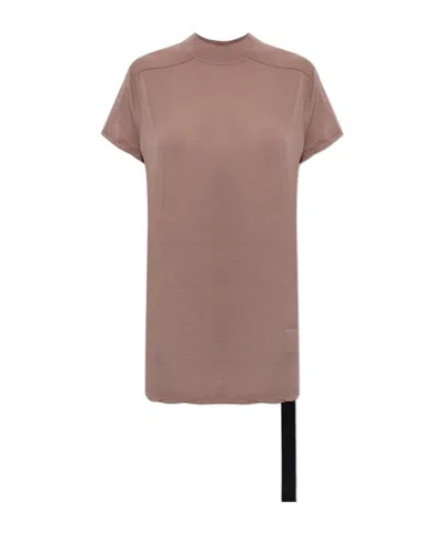 Rick Owens Drkshdw Crew Neck Short-sleeved T-shirt In Brown