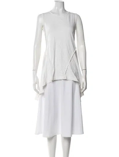 Pre-owned Rick Owens Drkshdw Crew Neck Sleeveless Top In White