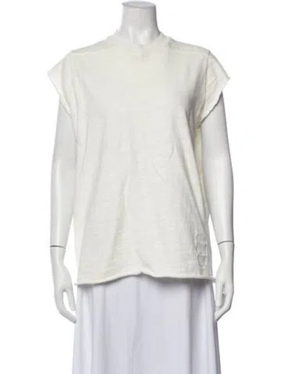 Pre-owned Rick Owens Drkshdw Crew Neck Sleeveless T-shirt In White
