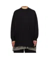 Rick Owens Drkshdw Black Hollywood Tommy Ls Sweatshirt In Black