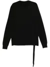 Rick Owens Drkshdw Black Hollywood Crewneck Sweatshirt In Black