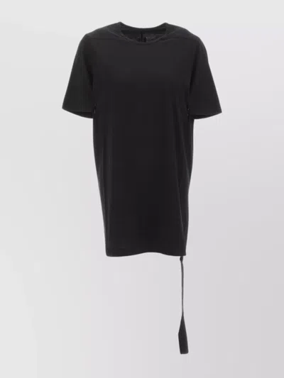 Rick Owens Drkshdw Crew Neck T-shirt Ribbon Detail In Black