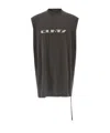 Rick Owens Drkshdw Graphic Print Sleeveless Top With Back Seam In Brown