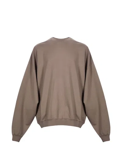 Rick Owens Drkshdw Crew-neck Drop-shoulder Sweater In Grey