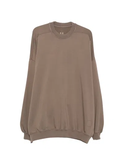 Rick Owens Drkshdw Crew-neck Long-sleeve Sweatshirt In Brown