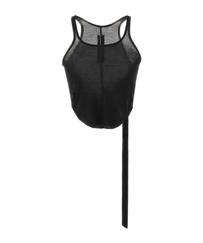 Rick Owens Drkshdw Sleeveless Cropped Top In Black