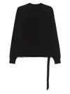 Rick Owens Drkshdw Black Hollywood Crewneck Sweatshirt In Black