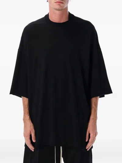 Rick Owens Drkshdw Drkshdw By Rick Owens Oversized Black Cotton T-shirt With Relaxed Fit