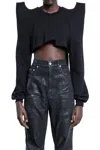 Rick Owens Drkshdw Hollywood Cropped Tecsweat In Black