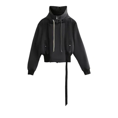 Pre-owned Rick Owens Drkshdw Cropped Alice Parka 'black' | Women's Size M