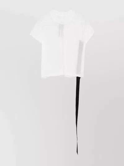 RICK OWENS DRKSHDW CROPPED ASYMMETRICAL SHORT SLEEVE TOP