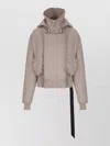 Rick Owens Drkshdw Cropped Bomber Jacket Quilted High Neck In Gray