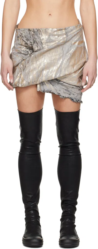 Rick Owens Drkshdw Cropped Denim Skirt