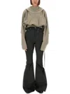 Rick Owens Drkshdw Cropped Hooded Knitwear Long Sleeves In Gray