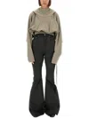 Rick Owens Drkshdw Cropped Hooded Tunic Sweatshirt In Gray