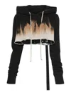 Rick Owens Drkshdw Cropped Hoodie In Black