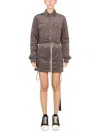 Rick Owens Drkshdw Cropped Jacket In Grey
