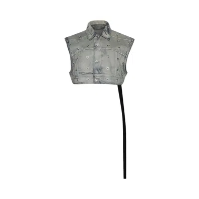 Pre-owned Rick Owens Drkshdw Cropped Jacket 'sky'