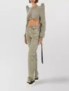 Rick Owens Drkshdw Cropped Knitwear Shoulder Pads In Gray