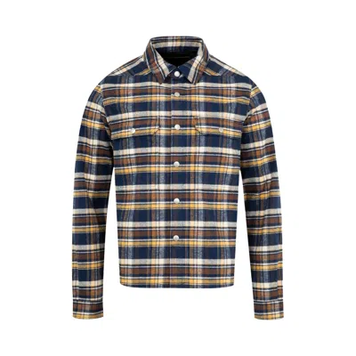 Pre-owned Rick Owens Drkshdw Cropped Outershirt 'gaslone Plaid' | Multi-color | Men's Size Xxl