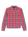 Rick Owens Drkshdw Cropped Outershirt Shirt In Red
