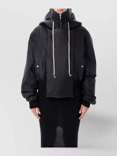 RICK OWENS DRKSHDW CROPPED PARKA WITH DRAWSTRING AND HOOD