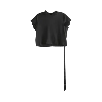 Pre-owned Rick Owens Drkshdw Cropped Small Level T-shirt 'black' | Women's Size Xs