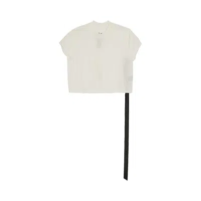 Pre-owned Rick Owens Drkshdw Cropped Small Level T-shirt 'milk' | White | Women's Size M