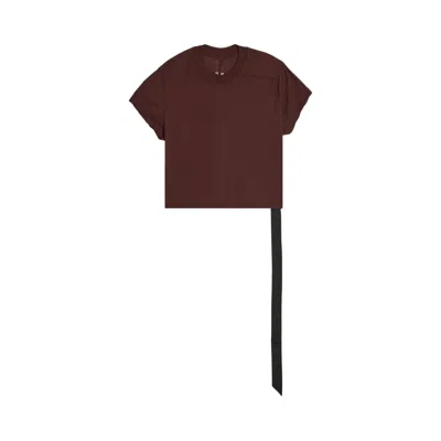 Pre-owned Rick Owens Drkshdw Cropped Small Level T-shirt 'scab' | Brown | Women's Size Xs