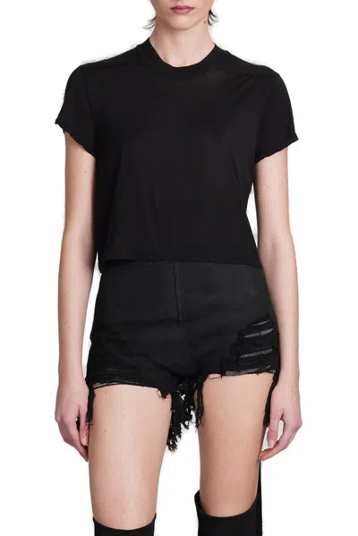 Rick Owens Drkshdw Cropped Small Level T T In Black