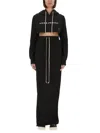 Rick Owens Drkshdw Drkshdw By Rick Owens Cropped Black Sweatshirt In Black