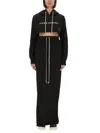 Rick Owens Drkshdw Drkshdw By Rick Owens Cropped Black Sweatshirt In Black