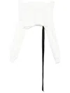 Rick Owens Drkshdw Strap-embellished Asymmetric Tank Top In White