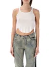 Rick Owens Drkshdw Drkshdw By Rick Owens Cropped Tank Top In Beige