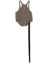 Rick Owens Drkshdw Cropped Tank Top In Grey
