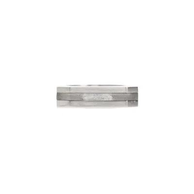 Rick Owens Drkshdw Crystal Hollywood Ring In Palladio