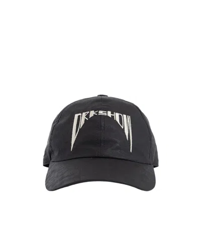 Rick Owens Drkshdw Curved Brim Cap In Black