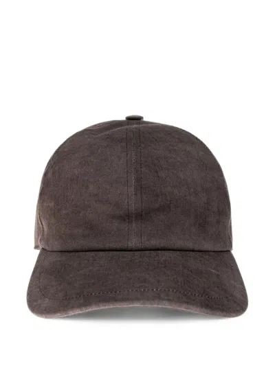 Rick Owens Drkshdw Curved-peak Cap In White