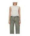 Rick Owens Drkshdw Sheer Sleeveless Top Cut-outs In Gray