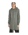 Rick Owens Drkshdw Cut-out Detailed Long Hoodie In Gray