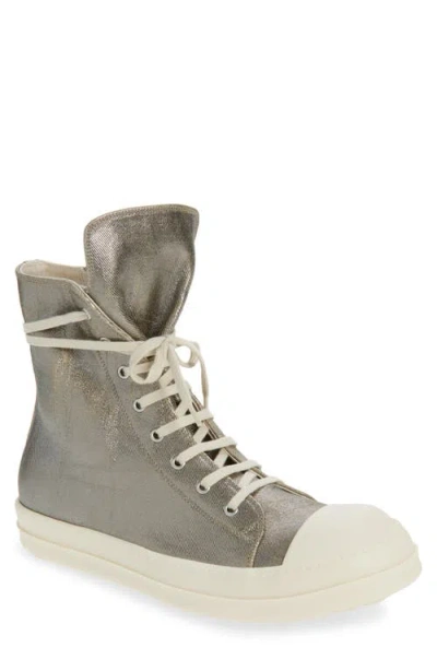 Rick Owens Drkshdw Darkshadow Foiled Denim High Top Sneaker