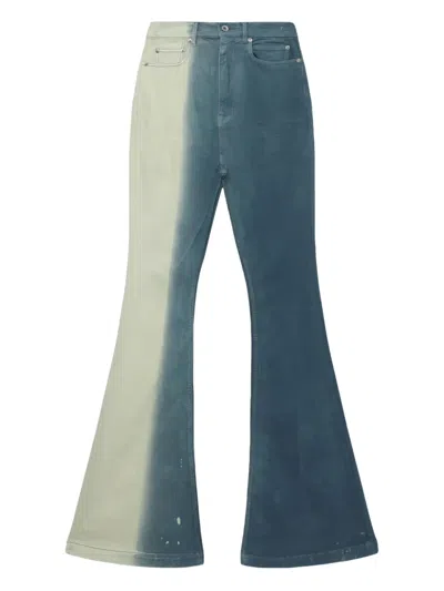 Rick Owens Drkshdw Degradé Jeans In Blue