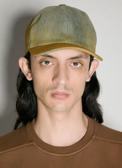 Rick Owens Drkshdw Denim Baseball Cap In Brown