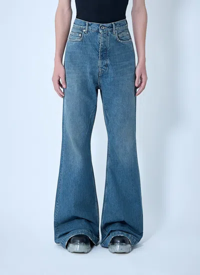 Rick Owens Drkshdw Denim Bolan Bootcut Pants In Blue