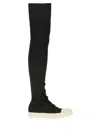 Rick Owens Drkshdw Black Hollywood High-sock Sneaks Tall Boots In Black