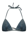 Rick Owens Drkshdw Blue Hollywood Garment-washed Denim Bra In Blue