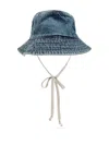 Rick Owens Drkshdw Denim Bucket Hat In Blue