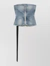 Rick Owens Drkshdw Denim Bustier Strapless Top