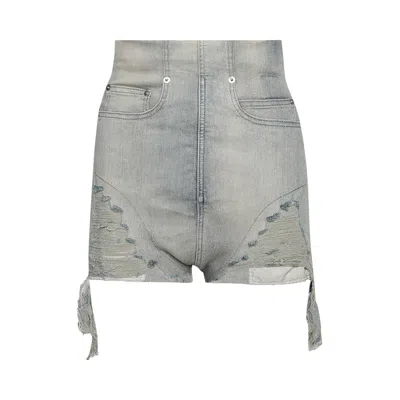 Pre-owned Rick Owens Drkshdw Denim Dirt Cutoff Shorts 'sky' | Blue | Women's Size S