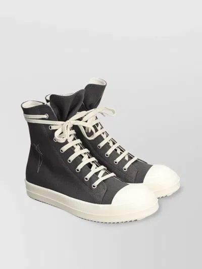 Rick Owens Drkshdw Denim High-top Sneakers Shark-tooth Soles